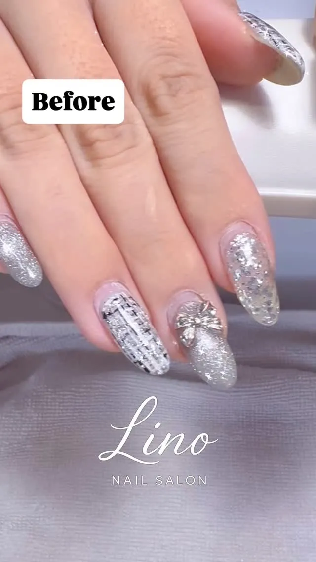 ⁡真っ赤なネイルにツリーとリースをプラス🎄